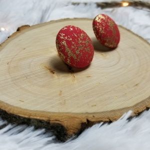 Custom button earrings